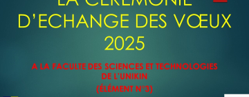 Le troisième élément de la cérémonie d'échange de vœux 2025 à la Faculté des Sciences et Technologies de l'UNIKIN